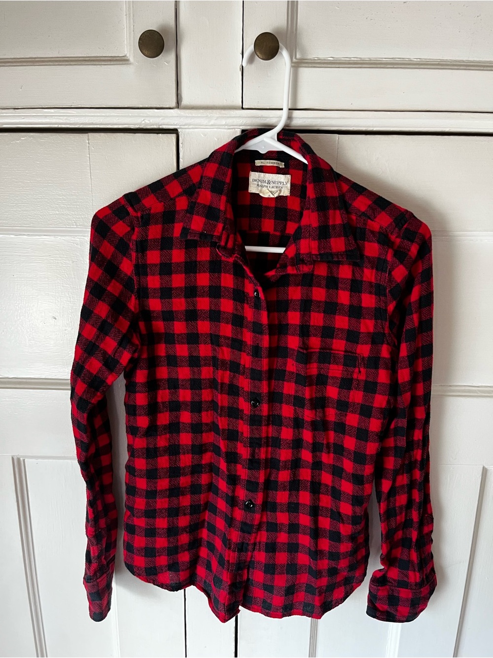 Denim & Supply Ralph Lauren - Red and Black Plaid Button-Down Shirt - Women’s S